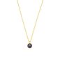 Preview: Die feine Halskette von Krinaki Jewelry mit dunkelblau glitzerndem Iolith ,gefasst in 14 Karat Gold, wartet schon im Perlenmarkt OnlineShop auf Dich! Jetzt entdecken!