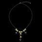 Mobile Preview: Wunderschöne Efeu Halskette mit rankendem Blättergeflecht aus handpatinierter Bronze und schimmernden Perlen: Jetzt versandkostenfrei im Perlenmarkt OnlineShop bestellen!