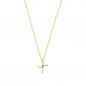 Preview: Die faszinierende Halskette aus 585er Gold von Krinaki Jewelry mit Kreuz aus gedrehtem Golddraht als Anhänger wartet schon im Perlenmarkt OnlineShop auf Dich! Jetzt entdecken!
