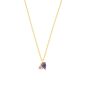 Preview: Die fantastische Halskette von Krinaki Jewelry mit Tropfen aus dunkelblauem Iolith und pinkem Turmalin in Rundschliff, gefasst in 14 Karat Gold wartet schon im Perlenmarkt OnlineShop auf Dich! Jetzt entdecken!