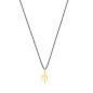 Preview: Die fantastische, schwarze Halskette mit mythischem Dreizack aus Gold von Krinaki Jewelry wartet schon im Perlenmarkt OnlineShop auf Dich! Jetzt entdecken!