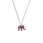 Preview: Großartige kleine Halskette aus rosévergoldetem Sterling Silber mit Elefanten-Anhänger. Kurshuni Schmuck wird in Istanbul handgefertigt. Jetzt versandkostenfrei im Perlenmarkt OnlineShop bestellen!