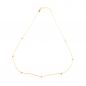 Mobile Preview: Hinreißende, filigrane Halskette mit sieben funkelnden Zirkonias in goldener Fassung: Jetzt versandkostenfrei im Perlenmarkt OnlineShop bestellen!