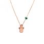 Preview: Entzückende Kurshuni Halskette aus rosévergoldetem Sterling Silber mit kleiner Hand der Fatima. Kurshuni Schmuck wird in Istanbul handgefertigt. Jetzt versandkostenfrei im Perlenmarkt OnlineShop bestellen!