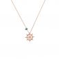 Preview: Tolle Halskette mit kleinem Steuerrad aus rosévergoldetem Sterling Silber. Kurshuni Schmuck wird in Istanbul handgefertigt. Jetzt im Perlenmarkt OnlineShop bestellen!
