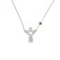 Preview: Herrliche Halskette aus rhodiniertem Sterling Silber mit funkelndem Engels-Anhänger. Kurshuni Schmuck wird in Istanbul handgefertigt. Jetzt versandkostenfrei im Perlenmarkt OnlineShop bestellen!