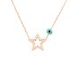 Preview: Bezaubernde, verspielte Halskette mit feiner, roségoldener Gliederkette und funkelndem Stern-Anhänger mit Zirkonia. Kurshuni Schmuck wird in Istanbul handgefertigt. Jetzt versandkostenfrei im Perlenmarkt OnlineShop bestellen!