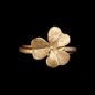 Preview: Der zauberhafte Michael Michaud Ring mit entzückendem Kleeblatt aus vergoldeter, handpatinierter Bronze wartet schon im Perlenmarkt OnlineShop auf Dich! Jetzt Entdecken!