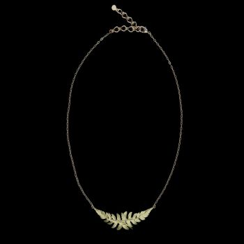 Die märchenhaft schöne Halskette von Michael Michaud mit zwei fantastischen Farnblättern aus handpatinierter Bronze als Mittelstück wartet schon im Perlenmarkt OnlineShop auf Dich! Jetzt entdecken!