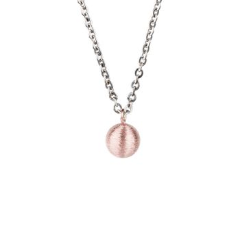 Eleganter, kleiner Anhänger mit schlichter Kugel aus rotvergoldetem Edelstahl. Jetzt versandkostenfrei im Perlenmarkt OnlineShop bestellen!