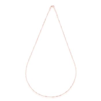 Preview: Die stilvolle, roségoldene Gliederkette mit Stabelementen kann alleine getragen oder mit einem Anhänger bestückt werden und wartet schon im Perlenmarkt OnlineShop auf Dich! Jetzt entdecken!