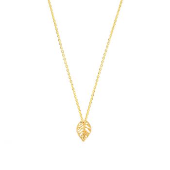 Die wunderschöne Halskette von Krinaki Jewelry mit fein gearbeitetem Blatt-Anhänger wartet schon im Perlenmarkt OnlineShop auf Dich! Jetzt entdecken!