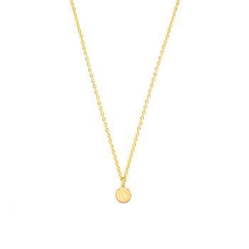 Die zauberhafte Halskette von Krinaki Jewelry mit schlichtem, verspieltem kleinen Gold-Plättchen als Anhänger wartet schon im Perlenmarkt OnlineShop auf Dich! Jetzt entdecken!