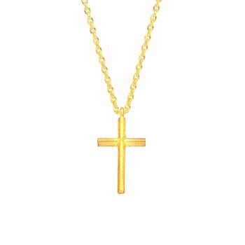 Halskette gebundenes Kreuz Gold