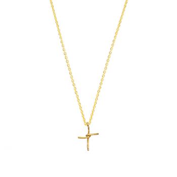 Die faszinierende Halskette aus 585er Gold von Krinaki Jewelry mit Kreuz aus gedrehtem Golddraht als Anhänger wartet schon im Perlenmarkt OnlineShop auf Dich! Jetzt entdecken!