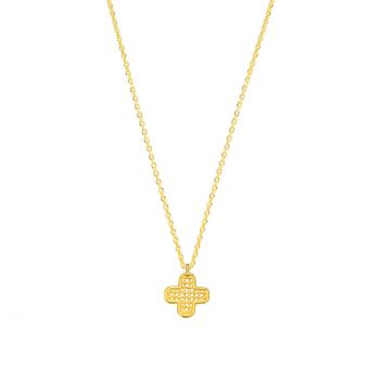 Die herrliche Halskette aus 585er Gold von Krinaki Jewelry mit Kreuz aus geflochtenem Golddraht als Anhänger wartet schon im Perlenmarkt auf Dich! Jetzt entdecken!