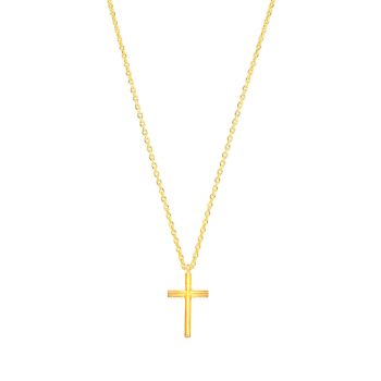 Das wunderschöne, geknüpfte Kreuz mit schlichter Halskette von Krinaki Jewelry aus 14 kt Gold wartet schon im Perlenmarkt OnlineShop auf Dich! Jetzt entdecken!