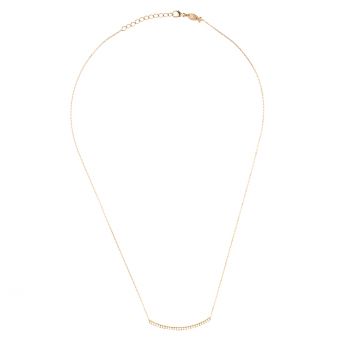 Elegante Halskette mit bezauberndem Bogen aus rosévergoldetem Silber mit glitzernden Zirkonias: Jetzt versandkostenfrei im Perlenmarkt OnlineShop bestellen!