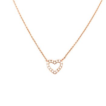 Zauberhafte Halskette aus rosévergoldetem Sterling Silber mit funkelndem Herz-Anhänger. Kurshuni Schmuck wird in Istanbul handgefertigt. Jetzt versandkostenfrei im Perlenmarkt OnlineShop bestellen!