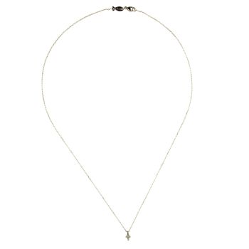 Herrliche Halskette mit zierlichem kleinem Kreuz aus Sterling Silber und glitzernden Zirkonias: Jetzt versandkostenfrei im Perlenmarkt OnlineShop bestellen!