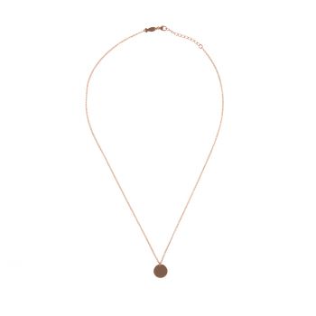 Preview: Elegante Halskette mit schlichtem Anhänger aus rosévergoldetem Sterling Silber: Jetzt versandkostenfrei im Perlenmarkt OnlineShop bestellen!