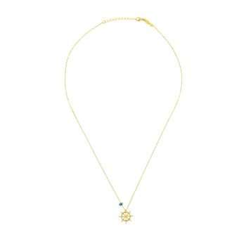 Tolle Halskette mit kleinem Steuerrad aus vergoldetem Sterling Silber: Jetzt versandkostenfrei im Perlenmarkt OnlineShop bestellen!