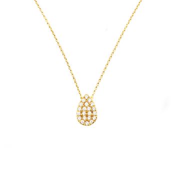 Herrliche Halskette mit zarter Gliederkette aus vergoldetem Sterling Silber und funkelndem Tropfen-Anhänger. Kurshuni Schmuck wird in Istanbul handgefertigt. Jetzt versandkostenfrei im Perlenmarkt OnlineShop bestellen!