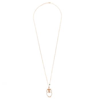 Preview: Fantastische Halskette mit Eule aus rosévergoldetem Silber, besetzt mit leuchtenden Zirkonias: Jetzt versandkostenfrei im Perlenmarkt OnlineShop bestellen!