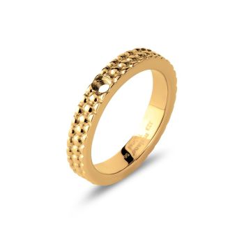 Der Melano Twisted Tola Ring hat ein cooles gepunktetes Relief. Die kleinen Kugeln brechen das Licht und sorgen für ein schönes Glitzern. Der Tola-Ring ist 4 mm breit und für alle Melano Twisted Ringaufsätze geeignet.