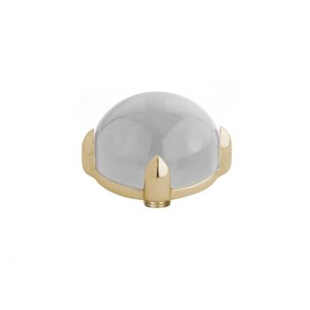Leuchtender MelanO Ringaufsatz mit gerundetem Zirkonia in goldener Krallenfassung für alle Twisted Ringe. Der Aufsatz wird auf den Ring geschraubt und kann ausgetauscht werden: Jetzt versandkostenfrei im Perlenmarkt OnlineShop bestellen!