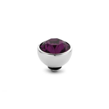 Zauberhafter Ringaufsatz mit funkelndem Zirkonia in Aubergine und Edelstahl-Fassung, kombinierbar mit allen MelanO Twisted Ringen. Jetzt versandkostenfrei im Perlenmarkt OnlineShop bestellen!