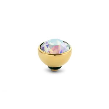Funkelnder MelanO Ringaufsatz mit Zirkonia in den schillernden Farben des Nordlichts und goldener Fassung für alle Twisted Ringe. Der Aufsatz wird auf den Ring geschraubt und ist auswechselbar. Jetzt versandkostenfrei im Perlenmarkt OnlineShop bestellen!