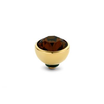 Funkelnder Ringaufsatz mit Zirkonia in Coffee und goldener Fassung, kombinierbar mit allen MelanO Twisted Ringen. Der Aufsatz wird auf den Ring geschraubt und kann ausgetauscht werden. Jetzt versandkostenfrei im Perlenmarkt OnlineShop bestellen!