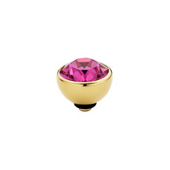 Zauberhafter MelanO Ringaufsatz mit Zirkonia in Fuchsia und goldener Fassung, kombinierbar mit allen Twisted Ringen. Der Aufsatz wird auf den Ring geschraubt und kann ausgetauscht werden. Jetzt versandkostenfrei im Perlenmarkt OnlineShop bestellen!