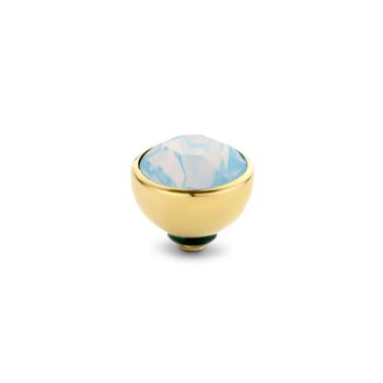 Bezaubernder MelanO Twisted Ringaufsatz mit mondsteinfarbenem Zirkonia und goldener Fassung für alle MelanO Twisted Ringe: Jetzt im Perlenmarkt OnlineShop bestellen!