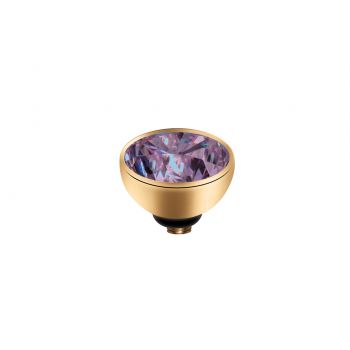 Funkelnder MelanO Ringaufsatz mit pinkem Zirkonia und goldener Fassung, kombinierbar mit allen Twisted Ringen. Der Aufsatz wird auf den Ring geschraubt und ist austauschbar. Jetzt versandkostenfrei im Perlenmarkt OnlineShop bestellen!