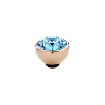 Fabelhafter MelanO Ringaufsatz mit Zirkonia in Aquamarin und roségoldener Fassung, kombinierbar mit allen Twisted Ringen. Der Aufsatz wird auf den Ring geschraubt und kann ausgetauscht werden. Jetzt versandkostenfrei im Perlenmarkt OnlineShop bestellen!