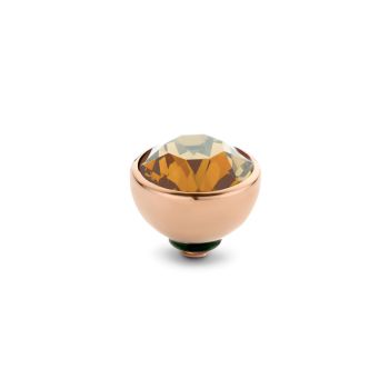 Funkelnder Ringaufsatz mit champagner-farbenem Zirkonia und roségoldener Fassung für alle Twisted Ringe. Der Aufsatz wird auf den Ring geschraubt und kann ausgetauscht werden. MelanO Twisted Schmuck jetzt versandkostenfrei im Perlenmarkt OnlineShop!