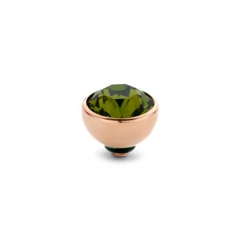 Funkelnder MelanO Ringaufsatz mit olive-farbenem Zirkonia und roségoldener Fassung, kombinierbar mit allen Twisted Ringen. Der Aufsatz wird auf den Ring geschraubt und ist austauschbar. Jetzt versandkostenfrei im Perlenmarkt OnlineShop bestellen!