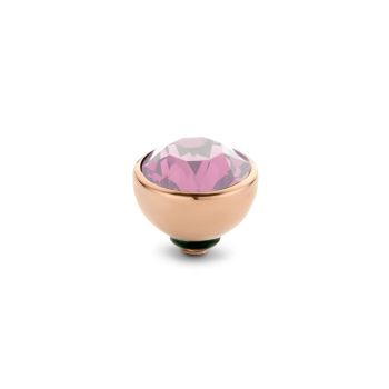 Funkelnder MelanO Twisted Ringaufsatz mit pinkem Zirkonia und roségoldener Fassung, kombinierbar mit allen MelanO Twisted Ringen. Der MelanO Twisted Aufsatz wird auf den Ring geschraubt und ist austauschbar. Jetzt im Perlenmarkt OnlineShop bestellen!