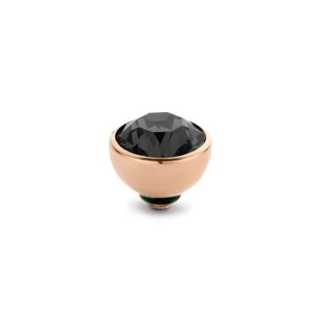 Funkelnder MelanO Ringaufsatz mit Zirkonia in transparentem Schwarz und roségoldener Fassung, kombinierbar mit allen Twisted Ringen. Der Aufsatz wird auf den Ring geschraubt und ist austauschbar. Jetzt versandkostenfrei im Perlenmarkt OnlineShop!