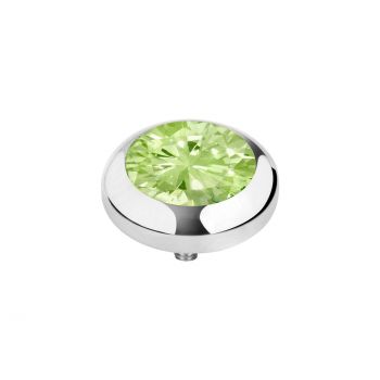 Entzückender MelanO Ringaufsatz mit grün-funkelndem Zirkonia in Edelstahl-Fassung für alle Vivid Ringe. Der Aufsatz wird auf den Ring geschraubt und ist austauschbar: Das Vivid Schmuck System jetzt versandkostenfrei im Perlenmarkt OnlineShop bestellen!