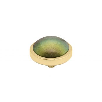 MelanO Vivid Ringaufsatz Gold Perle Olive