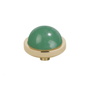 Fantastischer MelanO Ringaufsatz mit Jade in goldener Fassung, kombinierbar mit allen Vivid Ringen. Der Aufsatz wird auf den Ring geschraubt und ist austauschbar: Das Vivid Schmuck System jetzt versandkostenfrei im Perlenmarkt OnlineShop bestellen!