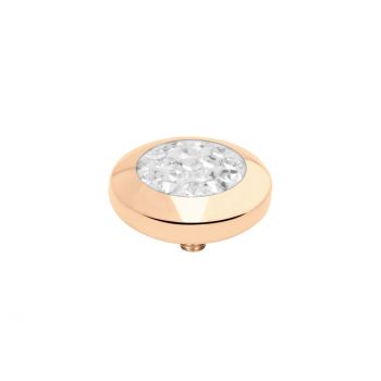 Bezaubernder Ringaufsatz mit funkelnden kleinen Zirkonias und roségoldener Fassung für alle Vivid Ringe. Der Aufsatz wird auf den Ring geschraubt und ist austauschbar: Das Vivid Schmuck System jetzt versandkostenfrei im Perlenmarkt OnlineShop bestellen!