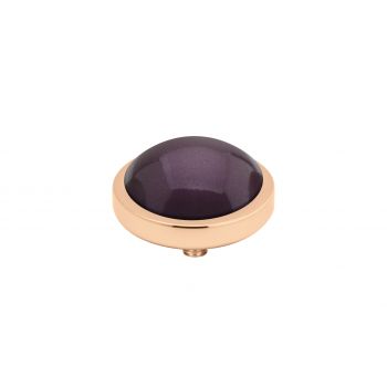 Wunderschöner Ringaufsatz mit roségoldener Fassung und Perle in Aubergine für alle MelanO Vivid Ringe. Der Aufsatz wird auf den Ring geschraubt und ist austauschbar: Das Vivid Schmuck System jetzt versandkostenfrei im Perlenmarkt OnlineShop bestellen!