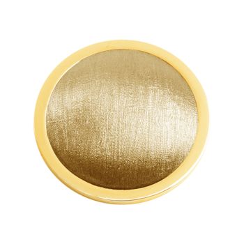 Seidenmatte Quoins Münze in Gold aus der Exclusive Linie mit wunderschönem Design und fantastischem Look, geeignet für alle Quoins Anhänger der Größe L. Jetzt versandkostenfrei im Perlenmarkt OnlineShop bestellen!