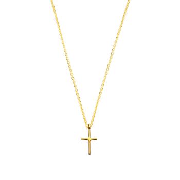 Die goldene Halskette mit wundervollem, feinem Kreuz von Krinaki Jewelry aus 14 Karat Gold wartet schon im Perlenmarkt OnlineShop auf Dich! Jetzt entdecken!