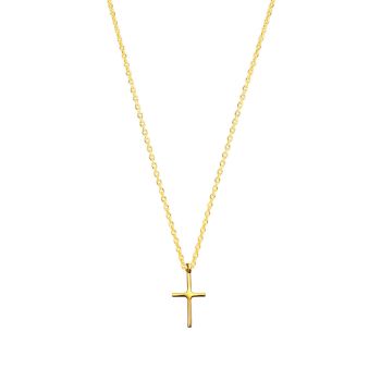 Die goldene Halskette mit wundervollem, feinem Kreuz von Krinaki Jewelry aus 14 Karat Gold wartet schon im Perlenmarkt OnlineShop auf Dich! Jetzt entdecken!