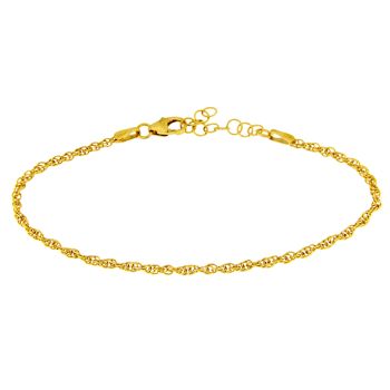 Das hübsche, elegante kleine Armband mit mehrfach gesetzten Gliedern aus vergoldetem Sterling Silber wartet schon im Perlenmarkt OnlineShop auf Dich!